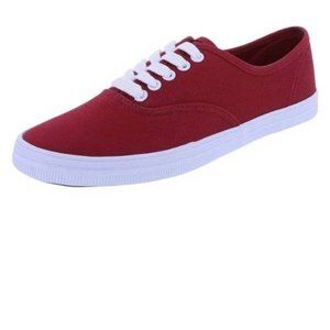 Toddler Girls Sneakers 12 American Eagle AE Red Lace Up Canvas Bal Shoes